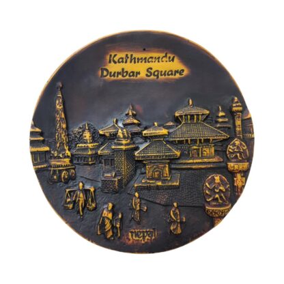 Kathmandu Durbar Square Antique Round Decorative Plate 6 Inch