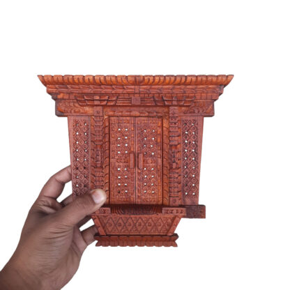 Smallest Wooden Door Khapa Jhyal 9x9 Inch Approx In Hand