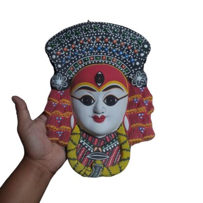 Kumari Face Mask, 11 Inches, Wall Decor, A Product Of Peacock Handicraft, Bhaktapur