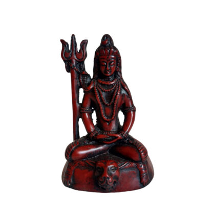 Lord Shiva Statue 5 Inch Red