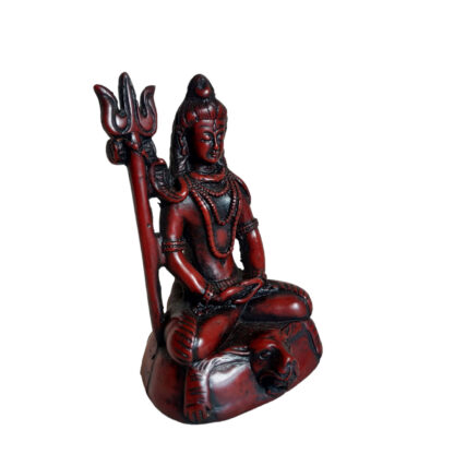 Lord Shiva Statue 5 Inch Red Right