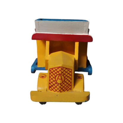 Nepali Wooden Colorful Toy Truck Medium 9x3 Inches Front