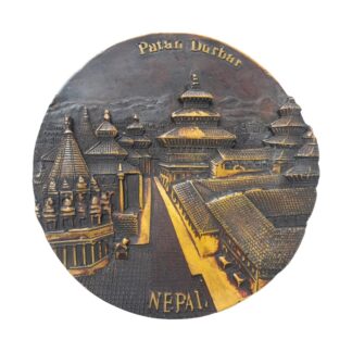 Patan Durbar Square Antique Round Decorative Plate 6 Inch