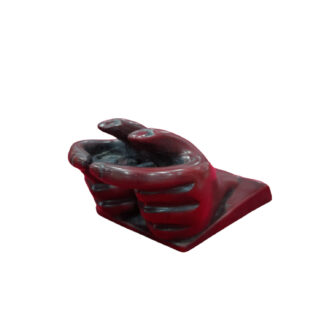 Red Resin Hand Card Holder Big For Office