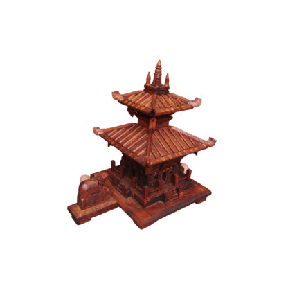 Smallest Wooden Handmade Pashupatinath Temple 6 Inch