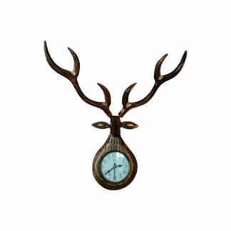Wall Hanging Wooden Wall Clock Or Watch Deer Design Small (24x17)''