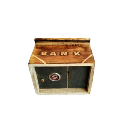White House Wooden Money Bank Small 4x5 Inches Bottom