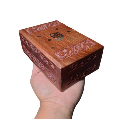 Wooden Secret Lock Box 6x4 Inch In Hand