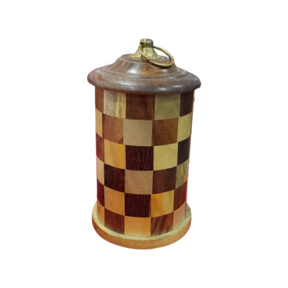 Wooden Tower Money Bank 7x4 Inch Back