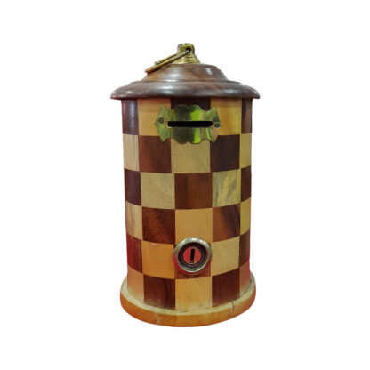 Wooden Tower Money Bank 7x4 Inch Front