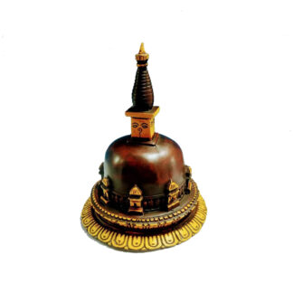 Antique Resin Buddhist Stupa Or Chaitya 7 Inches