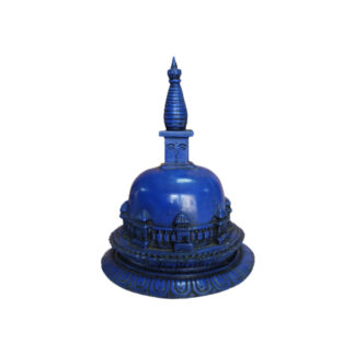 Blue Resin Buddhist Stupa Or Chaitya 7 Inches