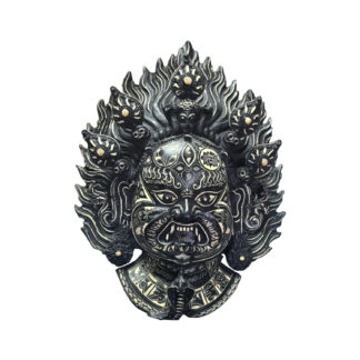 Bhairav Head Or Bhairab Mask With Carvings Special Black 12 Inch