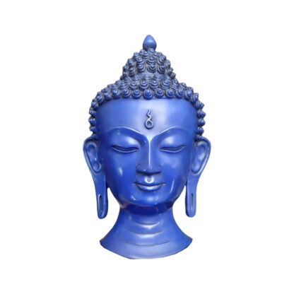 Buddha Head Mask Blue Simple 12 Inch