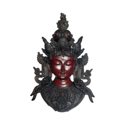 Material: Resin Color: Reddish Black as shown in the picture Size: 14-15 inches approx. Wall hanging For gifts and decorations Made in Nepal