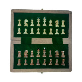 Wooden Magnetic Chess Board Game 8 Inches