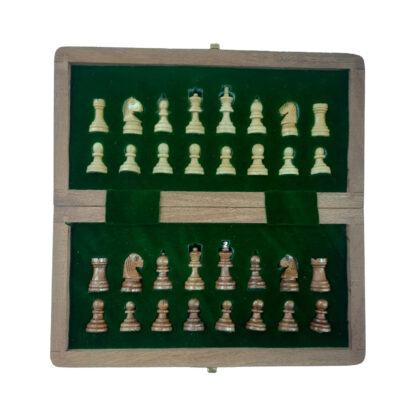 Wooden Magnetic Chess Board Game 8 Inches