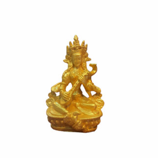 Golden Goddess Saraswoti Statue Resin 6 Inches