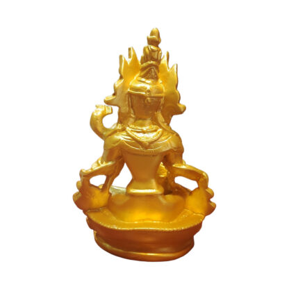Golden Goddess Saraswoti Statue Resin 6 Inches Peacock Handicraft 9849423294