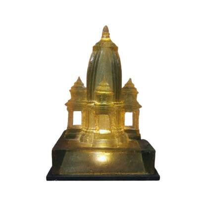Kedarnath Temple With Night Lamp 12x8 Inch Fiber Sold By Peacock Handicraft