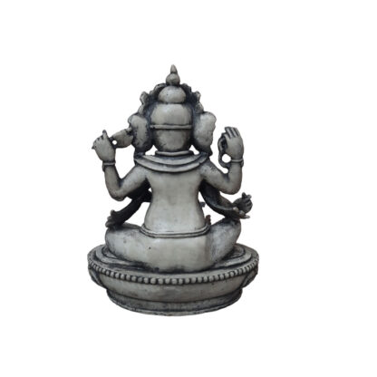 Lord Ganesh Of Fiber Antique Color 9 Inch Back
