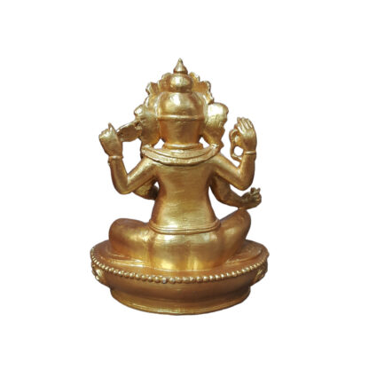 Lord Ganesh Of Fiber Golden Color 9 Inch Back
