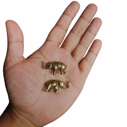 Smallest Metal Elephant Goodluck For Purse 1 Inch Peacock Handicraft 9849423294