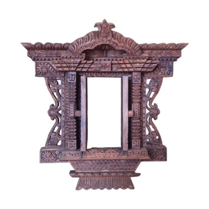 Wooden Nepali Khapa Jhyal Medium 11x11 Inches Open