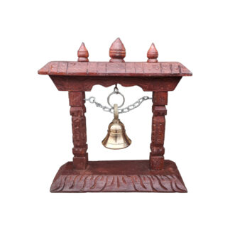 Wooden Bell Brown 7 Inch Token Of Love Nepal