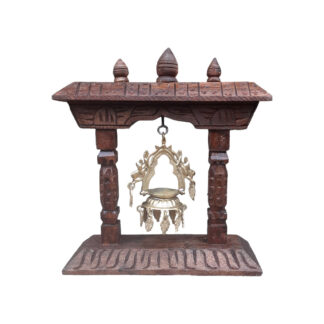Wooden Panas Stand 7 Inch Brown Token Of Love Nepal