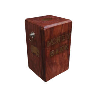 Biggest Money Bank Wooden Hxlxb 10x6x6 Inch Rectangle With Hanging