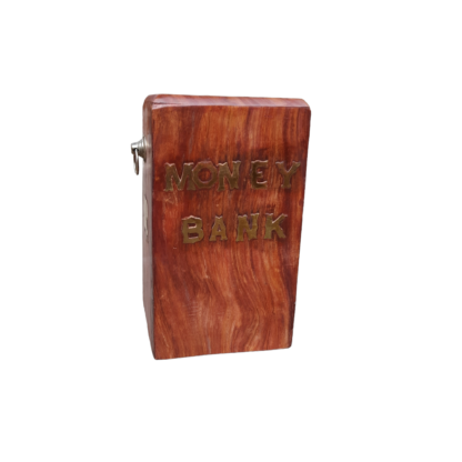 Biggest Money Bank Wooden Hxlxb 10x6x6 Inch Rectangle With Hanging Front