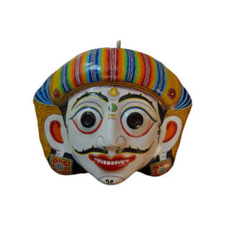 Swet Bhairab Nava (Nawa) Durga Bhaktapur 9x8 Inch Paper Mask