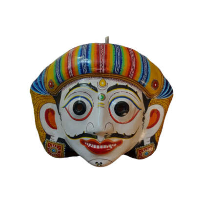 Swet Bhairab Nava (Nawa) Durga Bhaktapur 9x8 Inch Paper Mask