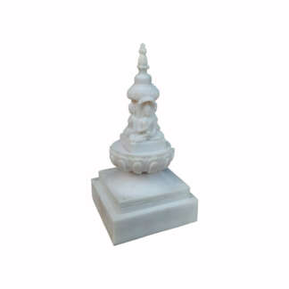 Buddha Stupa Statue Or Chiba Dyo White Dya 7 Inch