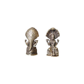 Bishnu With Shresnaag Snakes Smallest 1 Inch Brass