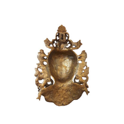 Brass Antique Tara Mask 10 Inch Back