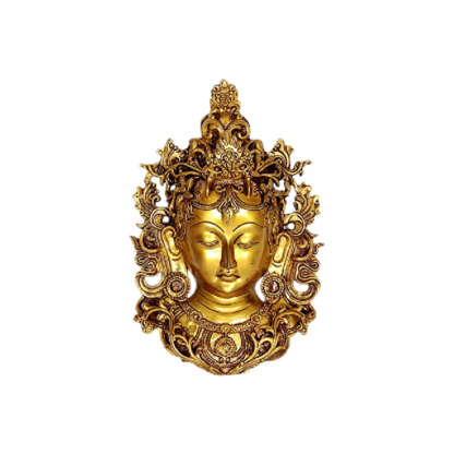 Brass Golden Tara Mask 10 Inch Big