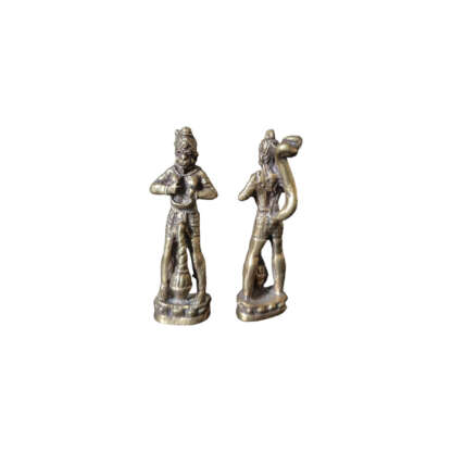 Standing Hanuman Black Brass 1 Inch