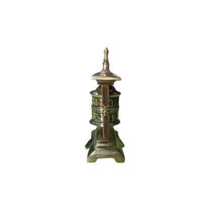 Prayer Wheel 5 Inch Pillar Gate Mane With Carvings Peacockhandicraftdotcom