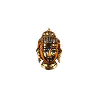 Smallest Brass Nepali Buddha Mask 5 Inch