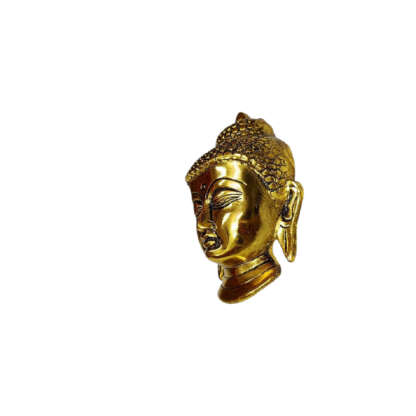 Smallest Brass Buddha Mask 5 Inch By Peacock Handicraft