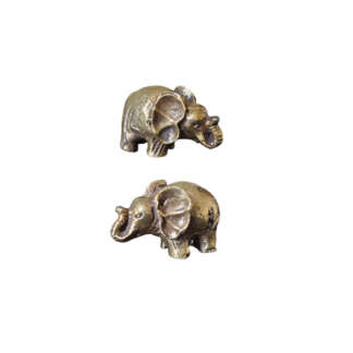 Smallest Fat Brass Elephant Statue 0.5 Inch