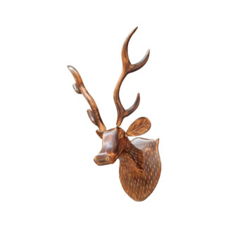 Biggest Wooden Deer Head Statue 22x16x10 Inches