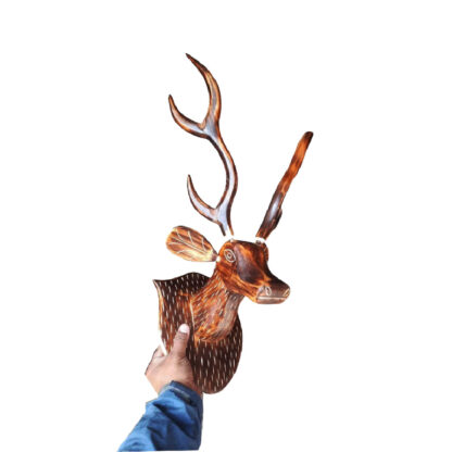 Biggest Wooden Deer Head Statue 22x16x10 Inches In Hand