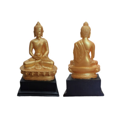 Buddha Statue With Base 7 Inch Golden Mayako Chino Nepal