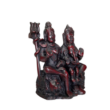 Lord Shiva Family Statue 5 Inch Shiva Parvati Ganesh In One