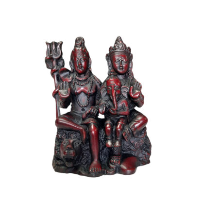 Lord Shiva Family Statue 5 Inch Shiva Parvati Ganesh In One- Peacock Handicraft