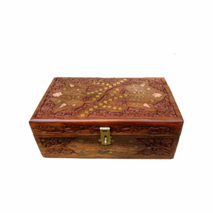 Wooden Jewellery Box 12x8 Inch With Mirror