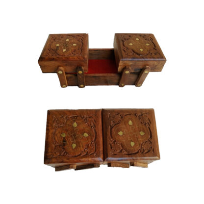 Wooden Jewellery Box 6x4 Inch 3 Boxes